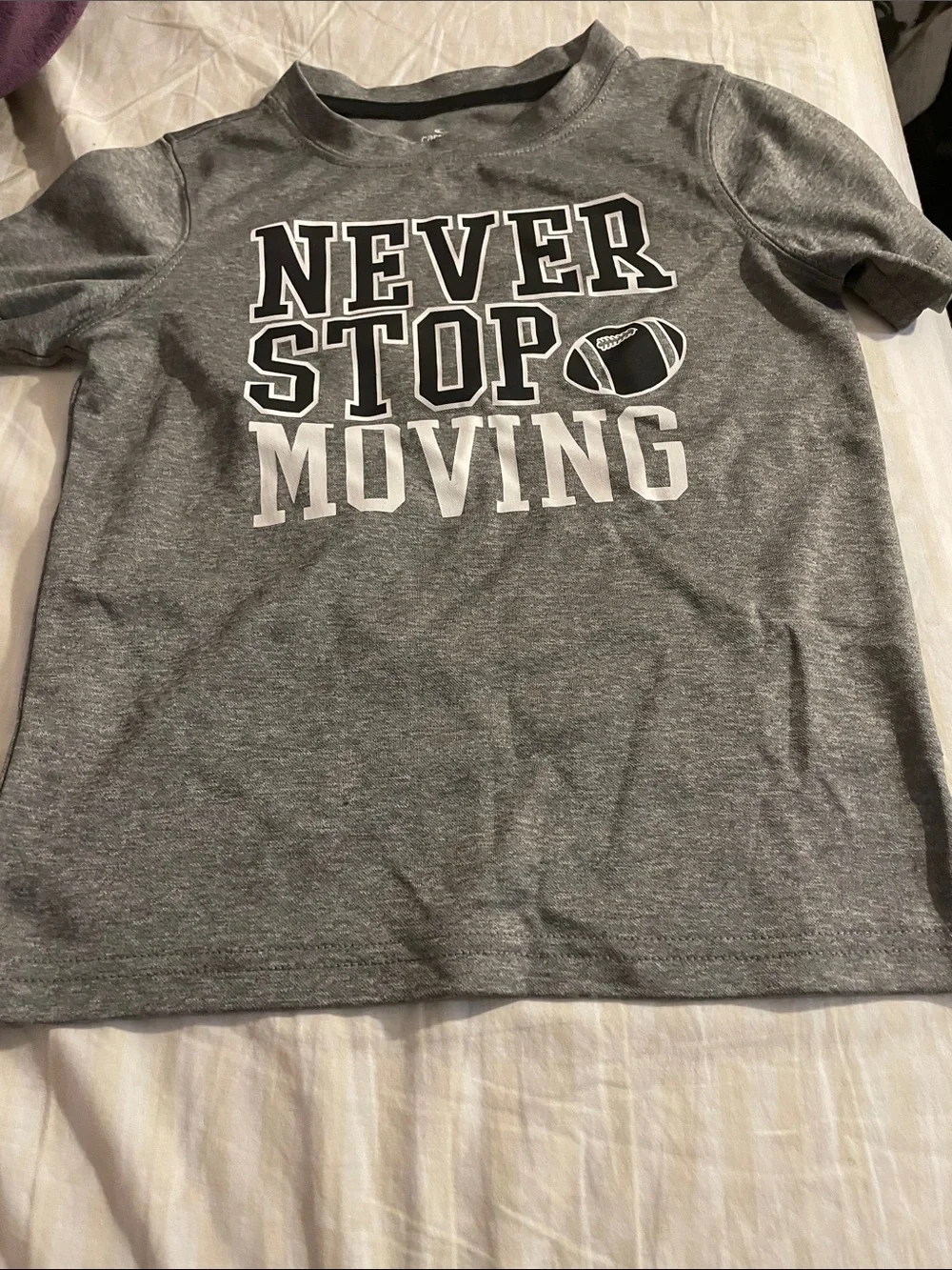 Carter's Grey 'Never Stop Moving' Graphic Tee